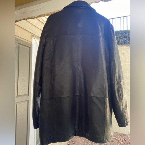 Black Leather Coat. Pelle Studio by Wilson’s Leather Experts. Large Tall - Picture 3 of 4